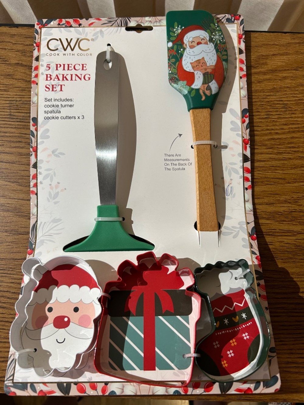 CWC Christmas Kitchen Tool Kit 5-Pack Santa Gift Stocking Baking Festive - Picture 2 of 8